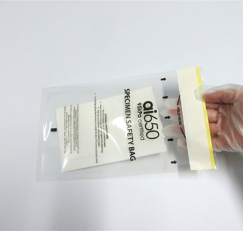 Универсальные сумки для образцов Biohazard с клейкими мешками для упаковки 50 пакетов