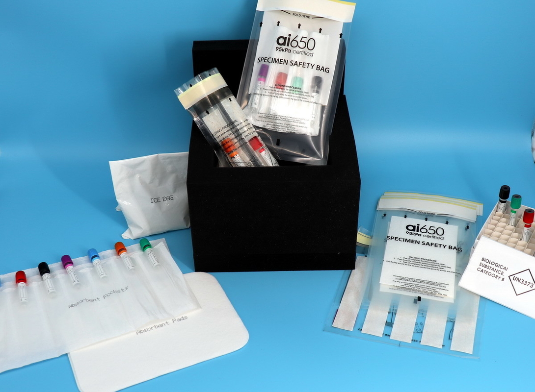 Сертификация от GH Package Testing Consulting Inc. 95 кПа. Транспортная сумка для образцов с замкнутым замком.
