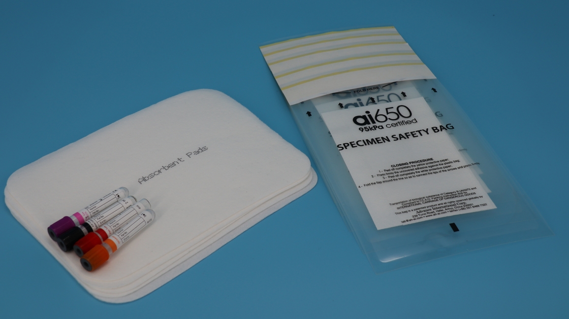 AI650 Горячая продажа Ziplock Лабораторный циппер Био-опасность Био-опасность Транспортный образцы поли-пробы