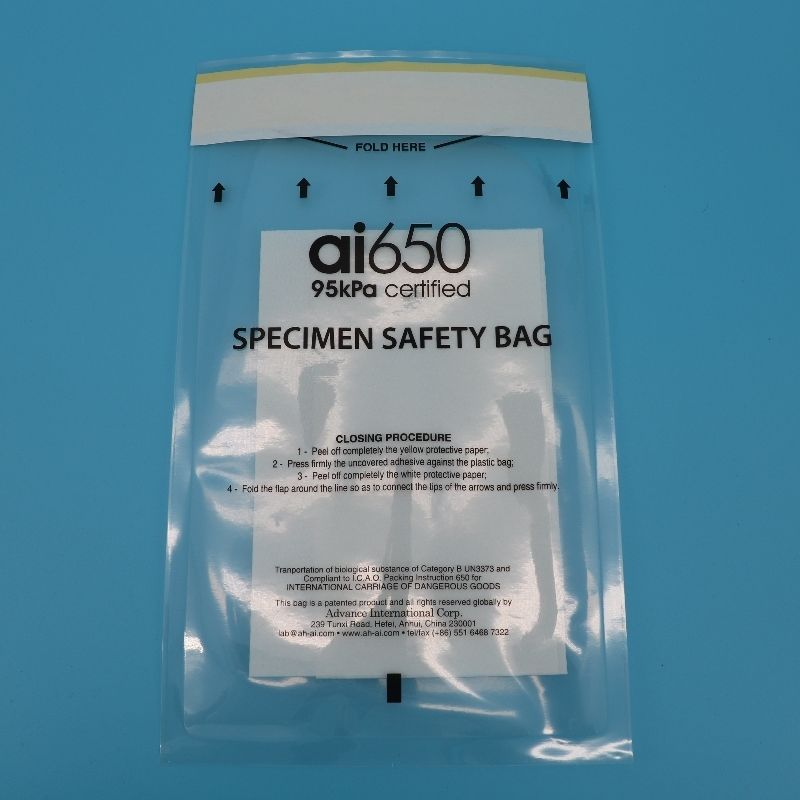 Защищенный 95kpa медицинский пакет образцов с абсорбирующими подкладками и трубками для безопасного содержания образцов биологической опасности