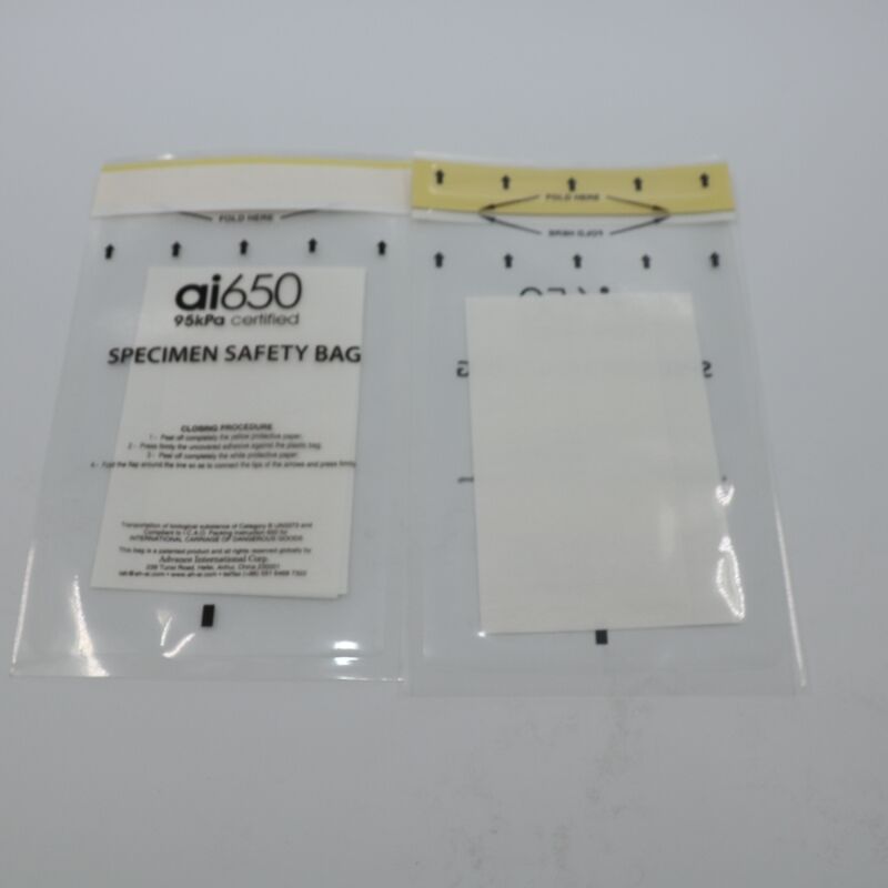 Blood Transport Packaging Bags Leak-Proof Puncture-Resistant With Absorbent Material For Safe Laboratory Specimen Logistics