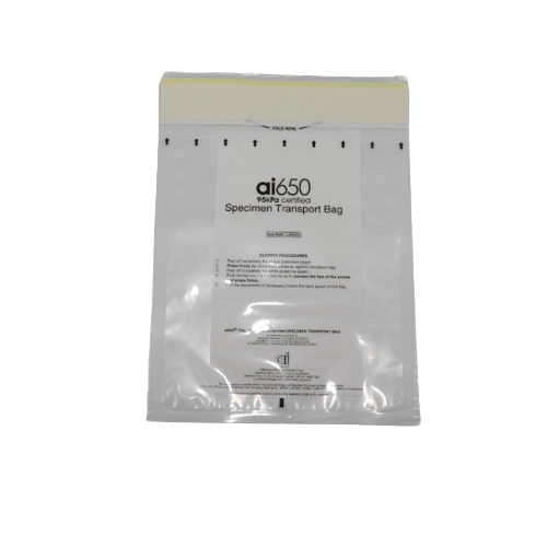 Multi-Purpose Specimen Transport Bag With Absorbent Pocket Sleeve UN3373 Biohazard Cat B Medical Packaging For Blood Urine & Stool Samples