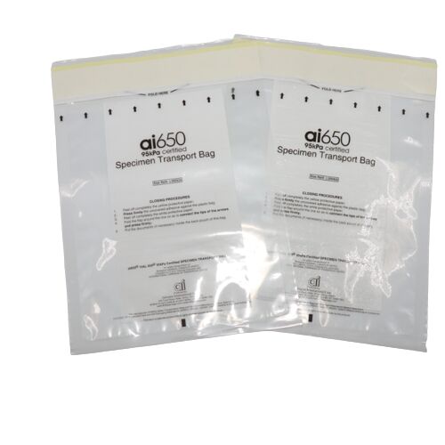 ICAO Compliant Specimen Transport Bags 95kPa Certified With Biohazard Label For Clinical Trials