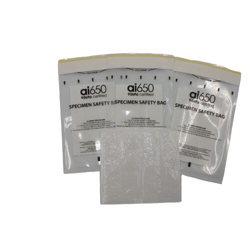 UN3373 Biohazard Specimen Bags 95kPa Blood Urine & Stool Specimen Transport Bags AI650 Compliant High-Pressure Medical Sample Bags