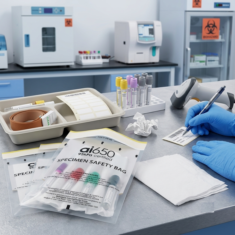 Оптовая сумка с образцами. Сертифицированная FDA сумка для транспортировки биологических опасностей с герметичным герметиком и абсорбентом. Идеально подходит для лабораторий, больниц и клиник.