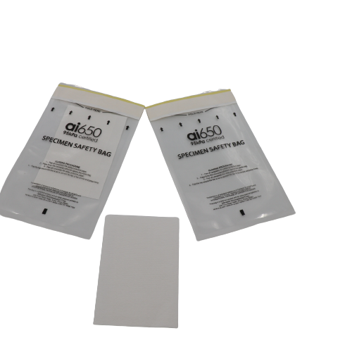 Laboratory Specimen 4 Slotted Absorbent Pocket Sleeve | Disposable Medical Grade For Safe Sample Transport